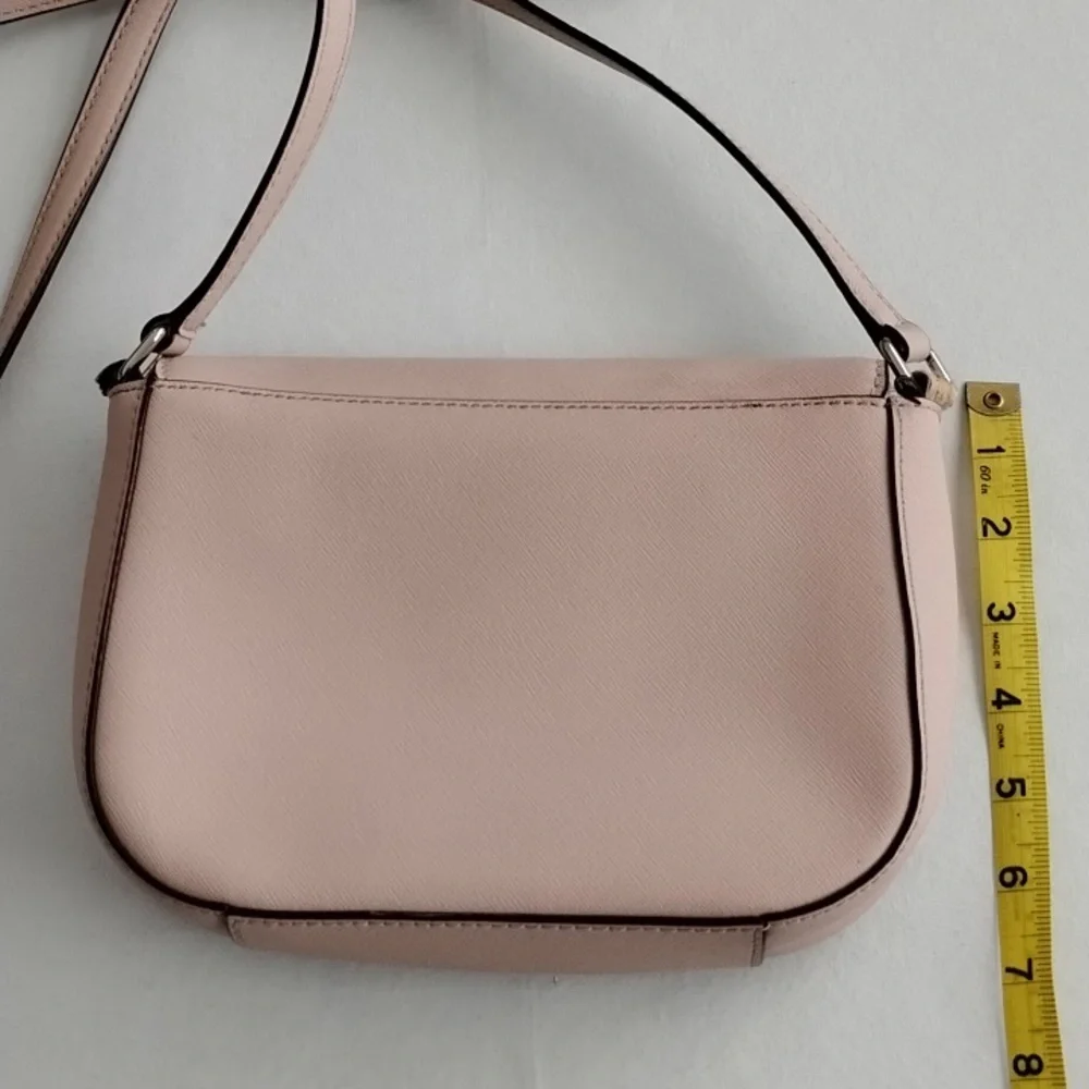 Kate Spade Baby Pink Safiano Leather Crossbody Bag *flaw - Picture 5 of 10